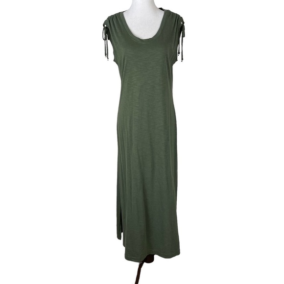 Chicos Olive Shoulder Tie Midi Dress - Picture 1 of 13